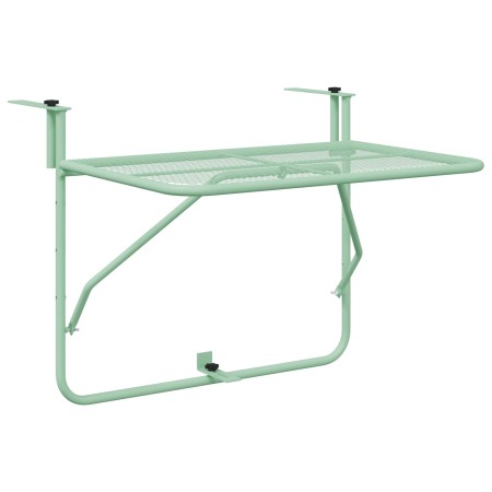 Mesa Colgante Plegable de Balcón - Verde Menta, 60x40 cm, Acero de , Mesas de jardín - Ref: Foro24-42008080, Precio: 48,50 €,...