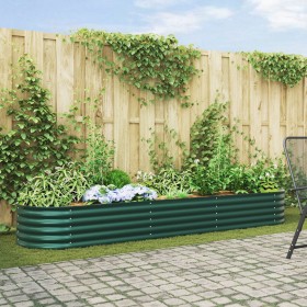 Huerto Elevado Verde 320x80x44 cm de Acero Galvanizado de , Maceteros y jardineras - Ref: Foro24-42008128, Precio: 161,87 €, ...