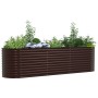 Huerto Elevado para Jardín Marrón 320x80x81 cm de Acero Galvanizado de , Maceteros y jardineras - Ref: Foro24-42008133, Preci...