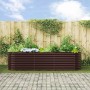 Huerto Elevado para Jardín Marrón 320x80x81 cm de Acero Galvanizado de , Maceteros y jardineras - Ref: Foro24-42008133, Preci...