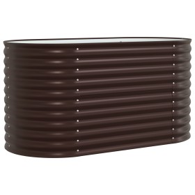 Huerto elevado Marrón 160x80x81 cm de acero galvanizado de , Maceteros y jardineras - Ref: Foro24-42008135, Precio: 125,66 €,...