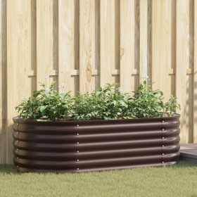 Huerto Elevado Marrón 160x80x44 cm de Acero Galvanizado de , Maceteros y jardineras - Ref: Foro24-42008140, Precio: 104,56 €,...