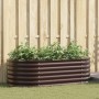 Huerto Elevado Marrón 160x80x44 cm de Acero Galvanizado de , Maceteros y jardineras - Ref: Foro24-42008140, Precio: 104,56 €,...