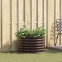 Parterre elevado en marrón, 80x80x44 cm, de acero galvanizado de , Maceteros y jardineras - Ref: Foro24-42008141, Precio: 75,...