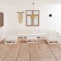 Set de salón de jardín de 9 pzas blanco madera maciza de pino de vidaXL, Conjuntos de jardín - Ref: Foro24-3075465, Precio: 5...
