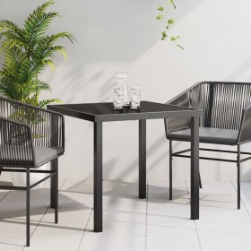 Mesa de Jardín Negra 80x80x73 cm de Vidrio Templado de , Mesas de jardín - Ref: Foro24-42010312, Precio: 97,67 €, Descuento: %