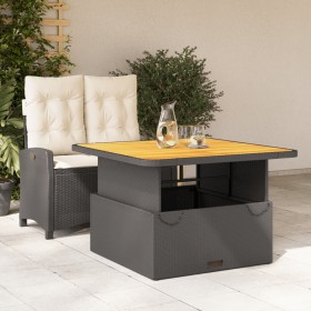 Set comedor de jardín 2 pzas con cojines ratán sintético negro en Conjuntos de jardín | Comprar online en Foru.es