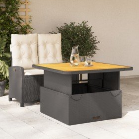 Set comedor de jardín 2 pzas con cojines ratán sintético negro en Conjuntos de jardín | Comprar online en Foru.es