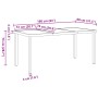 Mesa de Jardín Negra 160x80x73 cm Vidrio Templado de , Mesas de jardín - Ref: Foro24-42010314, Precio: 131,64 €, Descuento: %