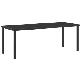 Mesa de Jardín Negra 200x80x73 cm con Vidrio Templado de , Mesas de jardín - Ref: Foro24-42010315, Precio: 149,89 €, Descuent...