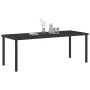 Mesa de Jardín Negra 200x80x73 cm con Vidrio Templado de , Mesas de jardín - Ref: Foro24-42010315, Precio: 149,89 €, Descuent...