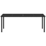 Mesa de Jardín Negra 200x80x73 cm con Vidrio Templado de , Mesas de jardín - Ref: Foro24-42010315, Precio: 149,89 €, Descuent...