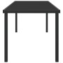 Mesa de Jardín Negra 200x80x73 cm con Vidrio Templado de , Mesas de jardín - Ref: Foro24-42010315, Precio: 149,89 €, Descuent...