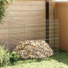 Compostador cuadrado de jardín 100x100x100 cm de acero galvanizado de , Paneles de vallas - Ref: Foro24-42010831, Precio: 60,...