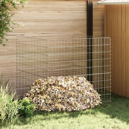 Compostador cuadrado de jardín 100x100x100 cm de acero galvanizado de , Paneles de vallas - Ref: Foro24-42010831, Precio: 60,...