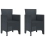 Silla de Jardín Juego de 2 Antracita Plástico Estandar Duradera de , Sillas de jardín - Ref: Foro24-847448, Precio: 83,09 €, ...
