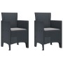 Silla de jardín Set de 2 Antracita, Gris Claro de , Sillas de jardín - Ref: Foro24-847450, Precio: 84,49 €, Descuento: %
