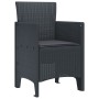 Silla de Jardín Juego de 2 Antracita Plástico Mediana Duradera de , Sillas de jardín - Ref: Foro24-847451, Precio: 78,77 €, D...