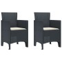 Silla de jardín Set de 2 Antracita, Crema Poliratán Estándar de , Sillas de jardín - Ref: Foro24-847452, Precio: 84,49 €, Des...