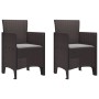 Silla de Jardín Set de 2 Marrón Ratán Estándar Duradero de , Sillas de jardín - Ref: Foro24-847455, Precio: 84,49 €, Descuent...