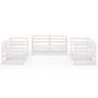 Set de salón de jardín de 6 piezas blanco madera maciza de pino de vidaXL, Conjuntos de jardín - Ref: Foro24-3075440, Precio:...