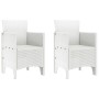 Silla de Jardín Conjunto de 2 Blanco Estilo de Ratán Plástico de , Sillas de jardín - Ref: Foro24-847458, Precio: 77,19 €, De...