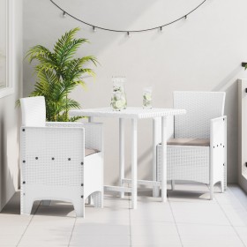 Silla de Jardín Juego de 2 Blanco Taupe Ratan Plástico de , Sillas de jardín - Ref: Foro24-847459, Precio: 83,05 €, Descuento: %
