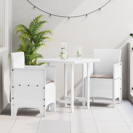 Silla de Jardín Juego de 2 Blanco Taupe Ratan Plástico de , Sillas de jardín - Ref: Foro24-847459, Precio: 83,05 €, Descuento: %