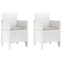 Silla de Jardín Juego de 2 Blanco Taupe Ratan Plástico de , Sillas de jardín - Ref: Foro24-847459, Precio: 83,05 €, Descuento: %