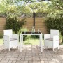 Silla de Jardín Juego de 2 Blanco Taupe Ratan Plástico de , Sillas de jardín - Ref: Foro24-847459, Precio: 83,05 €, Descuento: %