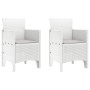Silla de Jardín Juego de 2 Blanco, Gris Claro Plástico, Tela de , Sillas de jardín - Ref: Foro24-847460, Precio: 83,05 €, Des...