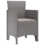 Silla de jardín Juego de 2 Gris claro Poliratán y acero Estándar de , Sillas de jardín - Ref: Foro24-847464, Precio: 82,10 €,...