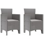 Silla de Jardín Conjunto de 2 Gris claro Poliratán Estándar de , Sillas de jardín - Ref: Foro24-847465, Precio: 83,61 €, Desc...