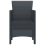 Silla de jardín Juego de 4 Antracita Poliratán Mediano Ligero de , Sillas de jardín - Ref: Foro24-847468, Precio: 141,55 €, D...