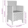 Silla de jardín Juego de 4 Antracita Poliratán Mediano Ligero de , Sillas de jardín - Ref: Foro24-847468, Precio: 141,55 €, D...