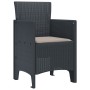 Silla de Jardín Juego de 4 Antracita, Taupe Resina de Polipropileno de , Sillas de jardín - Ref: Foro24-847469, Precio: 153,3...