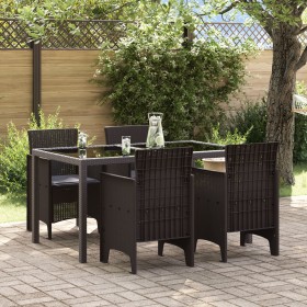Silla de jardín Juego de 4 Marrón Polipropileno Estándar de , Sillas de jardín - Ref: Foro24-847476, Precio: 153,33 €, Descue...