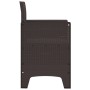 Silla de Jardín Set de 4 Marrón con cojín crema de , Sillas de jardín - Ref: Foro24-847477, Precio: 142,93 €, Descuento: %