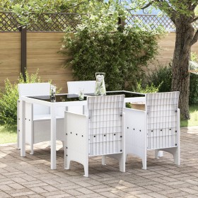 Silla de Jardín Juego de 4 Blanco Poliratán Estándar Ligero de , Sillas de jardín - Ref: Foro24-847478, Precio: 138,18 €, Des...