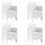 Silla de Jardín Juego de 4 Blanco Poliratán Estándar Ligero de , Sillas de jardín - Ref: Foro24-847478, Precio: 138,18 €, Des...