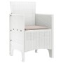 Silla de Jardín Set de 4 Blanco con cojines taupe de , Sillas de jardín - Ref: Foro24-847479, Precio: 152,46 €, Descuento: %