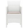 Silla de Jardín Set de 4 Blanco con cojines taupe de , Sillas de jardín - Ref: Foro24-847479, Precio: 152,46 €, Descuento: %
