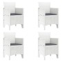Silla de Jardín Juego de 4 Blanco, Antracita Plástico, Poliéster de , Sillas de jardín - Ref: Foro24-847481, Precio: 142,10 €...