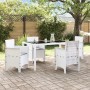 Silla de Jardín  Conjunto de 4 Blanco Ratán Estándar Duraderas | Foro24.es | Tu tienda online para hogar, jardín y más Foro24.es