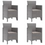 Silla de Jardín  Juego de 4 Gris claro, cojines taupe | Foro24.es | Tu tienda online para hogar, jardín y más Foro24.es