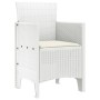 Silla de Jardín Set de 4 Blanco Poliratán Estándar Apilable de , Sillas de jardín - Ref: Foro24-847482, Precio: 149,60 €, Des...