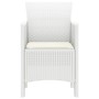 Silla de Jardín Set de 4 Blanco Poliratán Estándar Apilable de , Sillas de jardín - Ref: Foro24-847482, Precio: 149,60 €, Des...