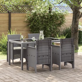 Silla de jardín Conjunto de 4 Gris claro con cojines de crema de , Sillas de jardín - Ref: Foro24-847487, Precio: 150,31 €, D...