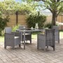 Silla de jardín Conjunto de 4 Gris claro con cojines de crema de , Sillas de jardín - Ref: Foro24-847487, Precio: 150,31 €, D...
