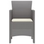 Silla de jardín Conjunto de 4 Gris claro con cojines de crema de , Sillas de jardín - Ref: Foro24-847487, Precio: 150,31 €, D...